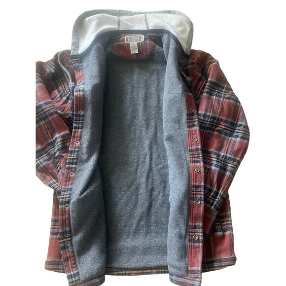 Mens Duluth Trading Flapjack Relaxed Fit Hooded Shirt Jac Jacket Coat Small - Picture 4 of 5